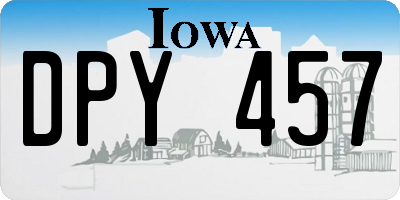 IA license plate DPY457