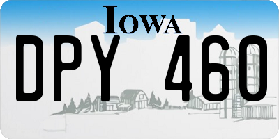 IA license plate DPY460