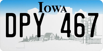 IA license plate DPY467