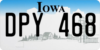 IA license plate DPY468