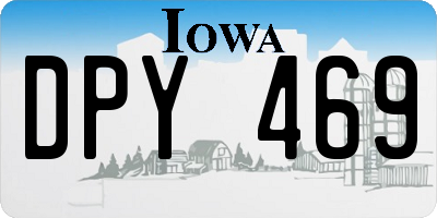 IA license plate DPY469