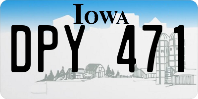 IA license plate DPY471