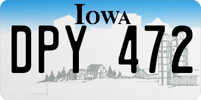 IA license plate DPY472