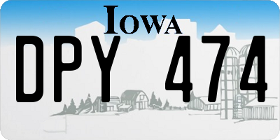IA license plate DPY474