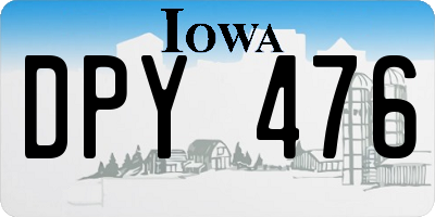 IA license plate DPY476