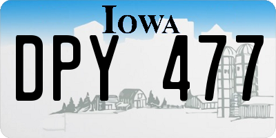 IA license plate DPY477