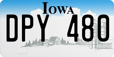 IA license plate DPY480