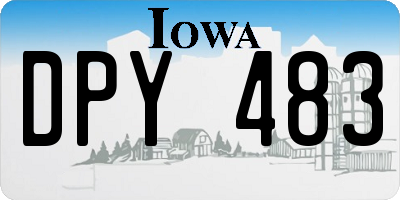 IA license plate DPY483