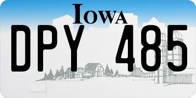 IA license plate DPY485