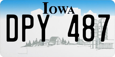 IA license plate DPY487