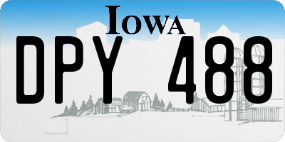 IA license plate DPY488