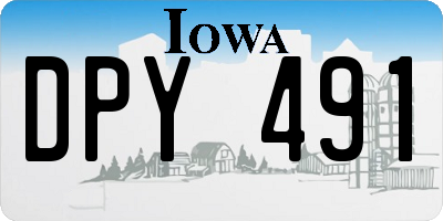 IA license plate DPY491