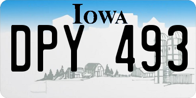 IA license plate DPY493