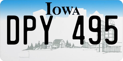 IA license plate DPY495