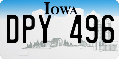IA license plate DPY496