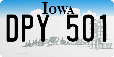 IA license plate DPY501