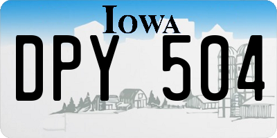 IA license plate DPY504