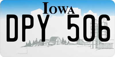 IA license plate DPY506