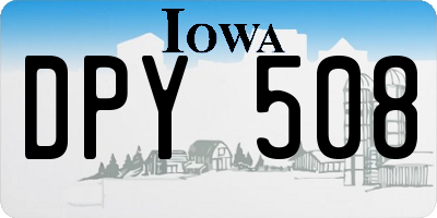 IA license plate DPY508