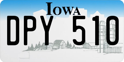 IA license plate DPY510
