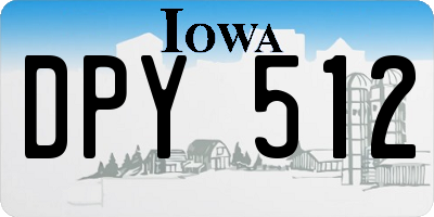 IA license plate DPY512