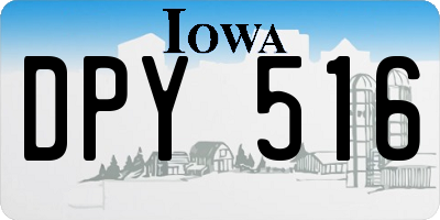 IA license plate DPY516