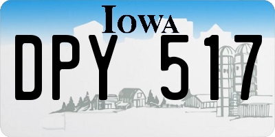 IA license plate DPY517