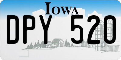 IA license plate DPY520