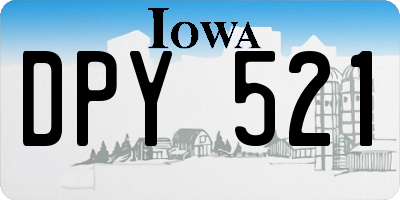 IA license plate DPY521