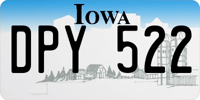 IA license plate DPY522