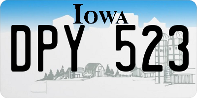 IA license plate DPY523