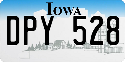 IA license plate DPY528