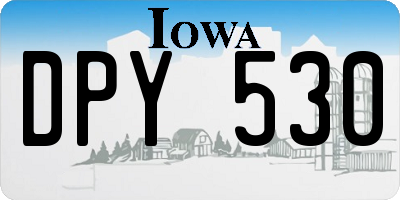 IA license plate DPY530