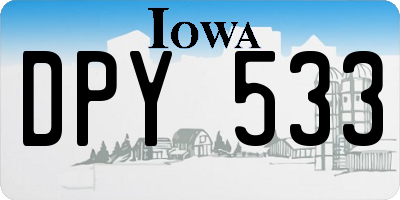 IA license plate DPY533