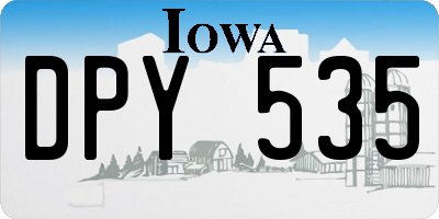 IA license plate DPY535