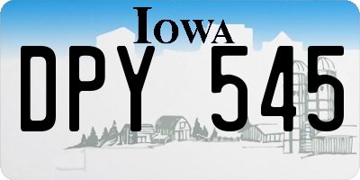 IA license plate DPY545