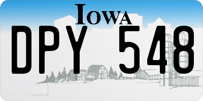 IA license plate DPY548