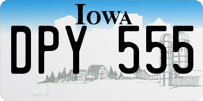 IA license plate DPY555