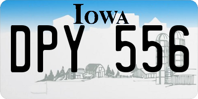 IA license plate DPY556