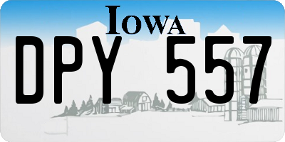 IA license plate DPY557