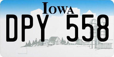 IA license plate DPY558