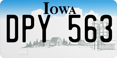 IA license plate DPY563