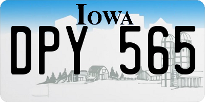 IA license plate DPY565
