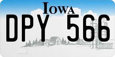 IA license plate DPY566
