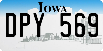 IA license plate DPY569