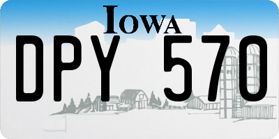 IA license plate DPY570