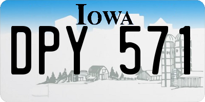 IA license plate DPY571