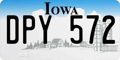 IA license plate DPY572