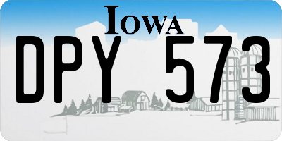 IA license plate DPY573