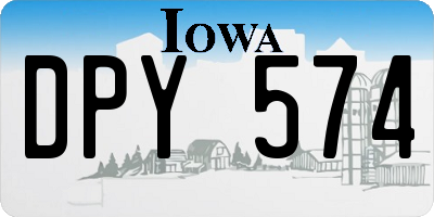 IA license plate DPY574